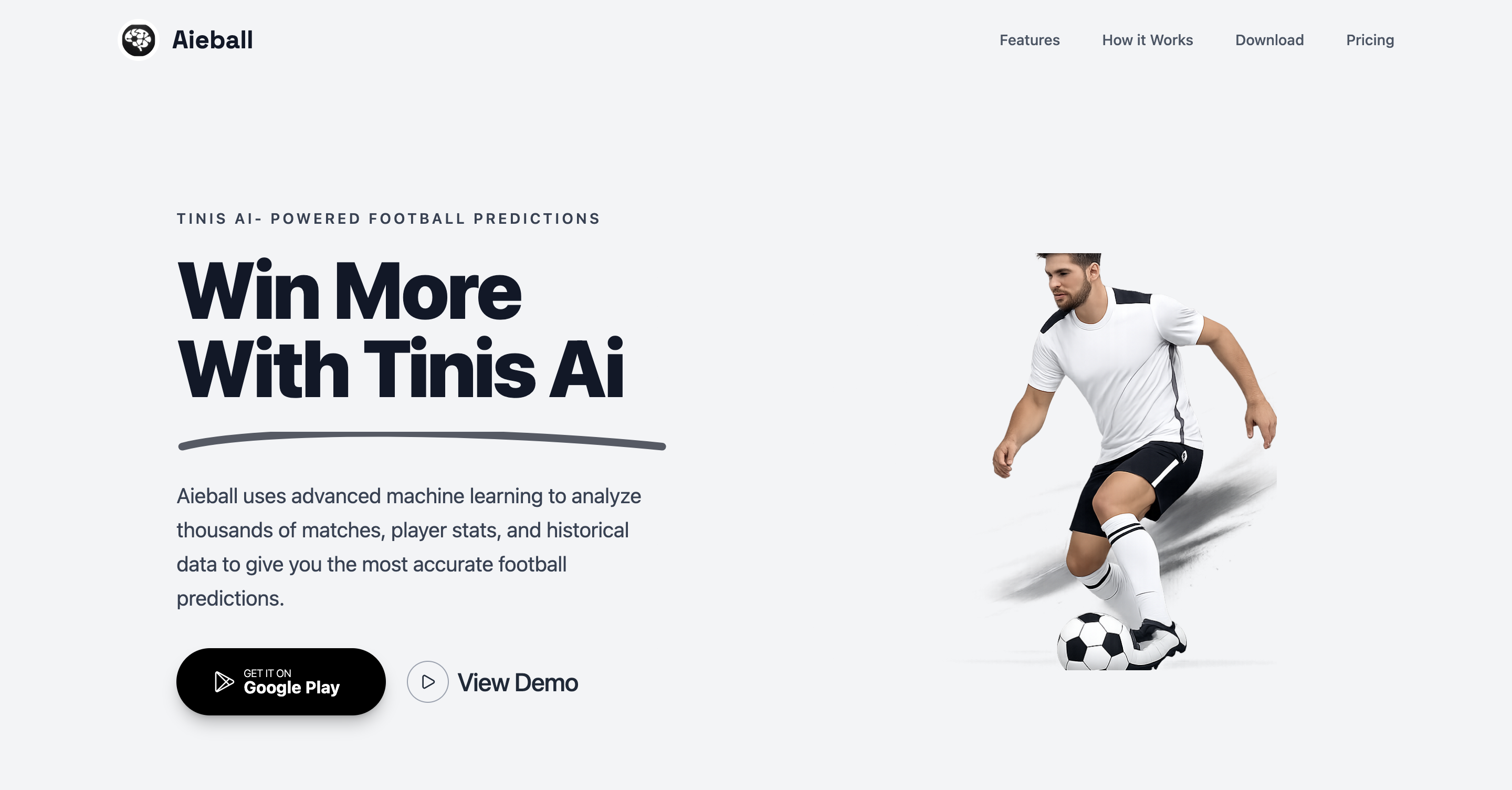 Aieball - Football Predictions App project by Muddy X Digital