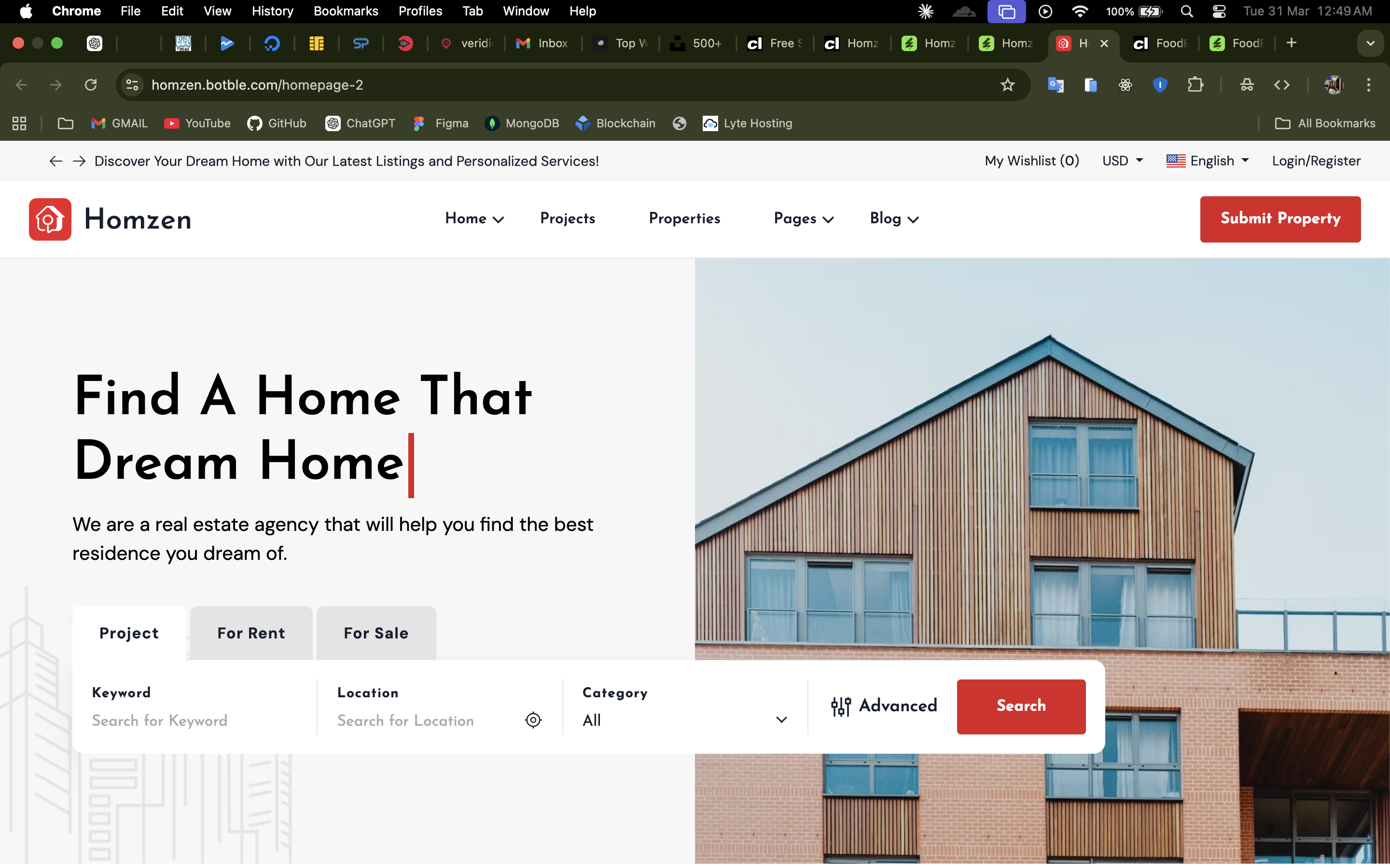 Homzen - Real Estate project by Muddy X Digital